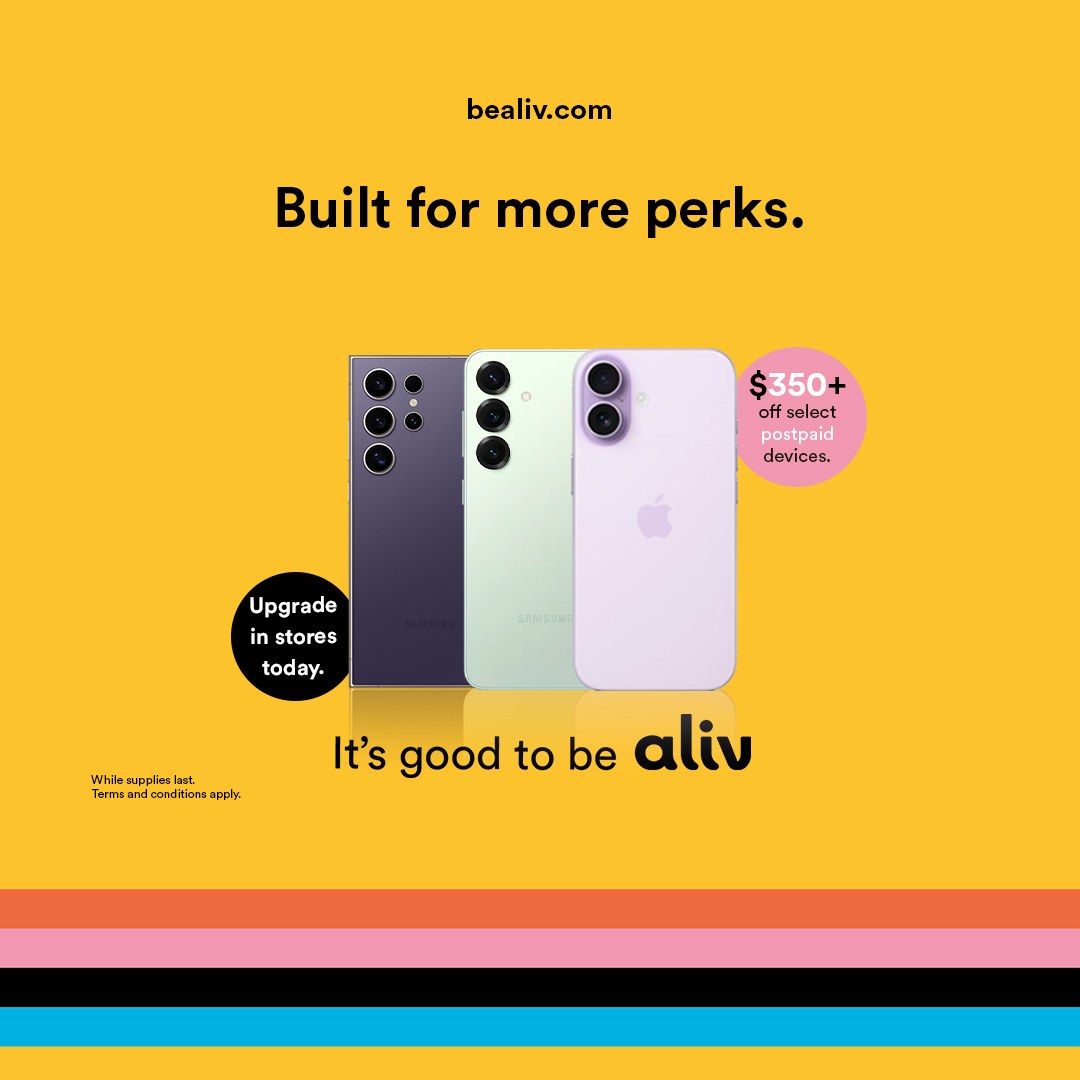 Switch to ALIV and SAVE up to $350 off Samsung and Apple Smartphones
